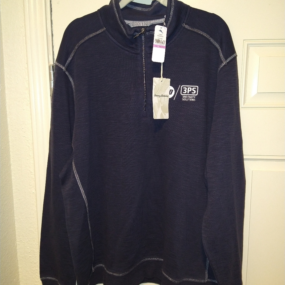 NWT Tommy Bahama Tobago Bay Half Zip Pullover Sweater Men's sz XXL HP Logo.